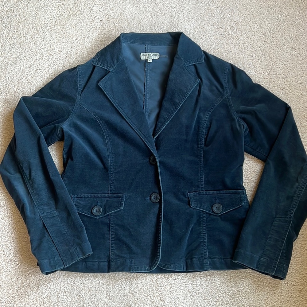 MAX STUDIO Blue cotton blazer/jacket - Large